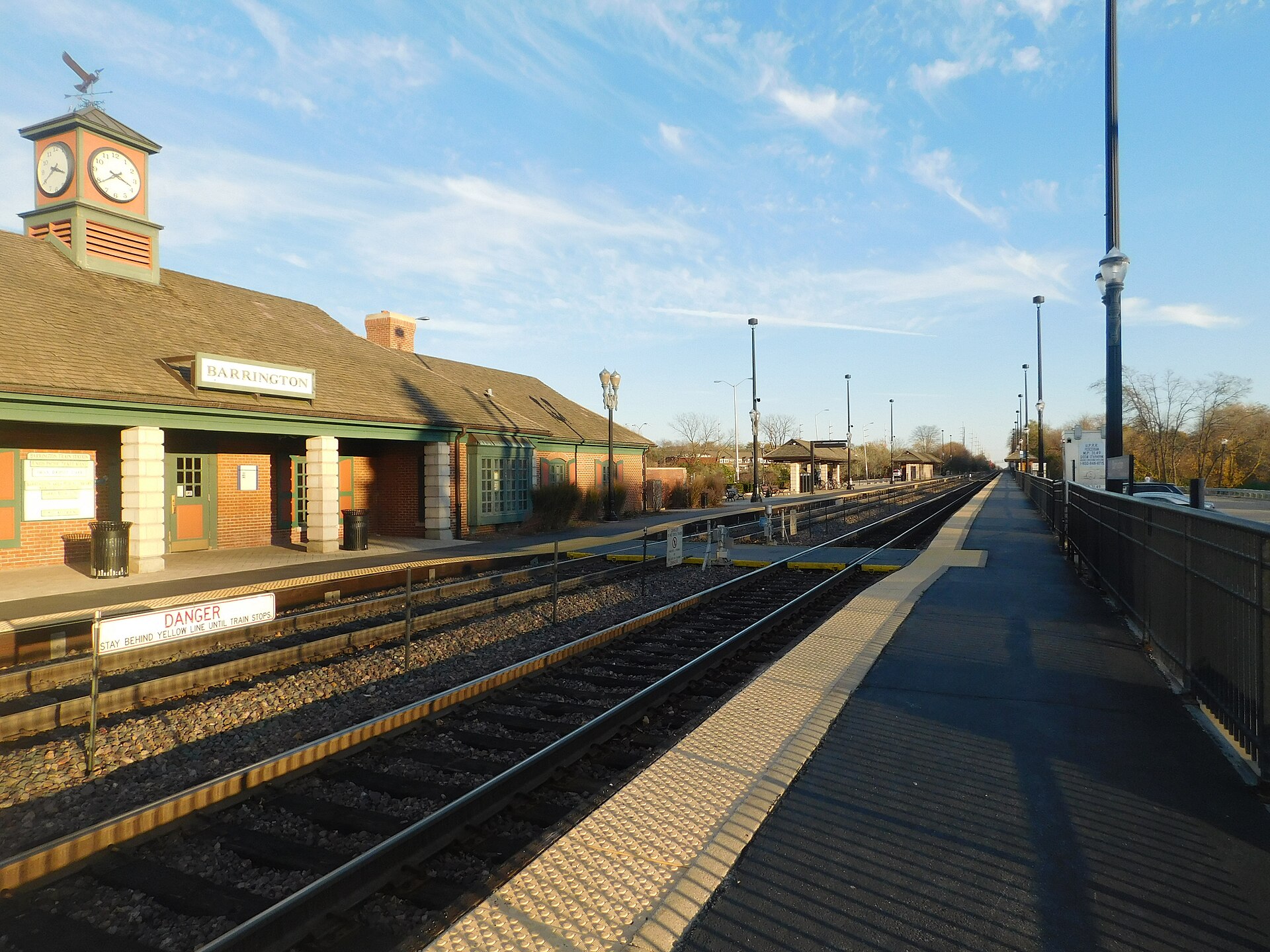 Barrington Metra station on the Union Pacific Northwest Line